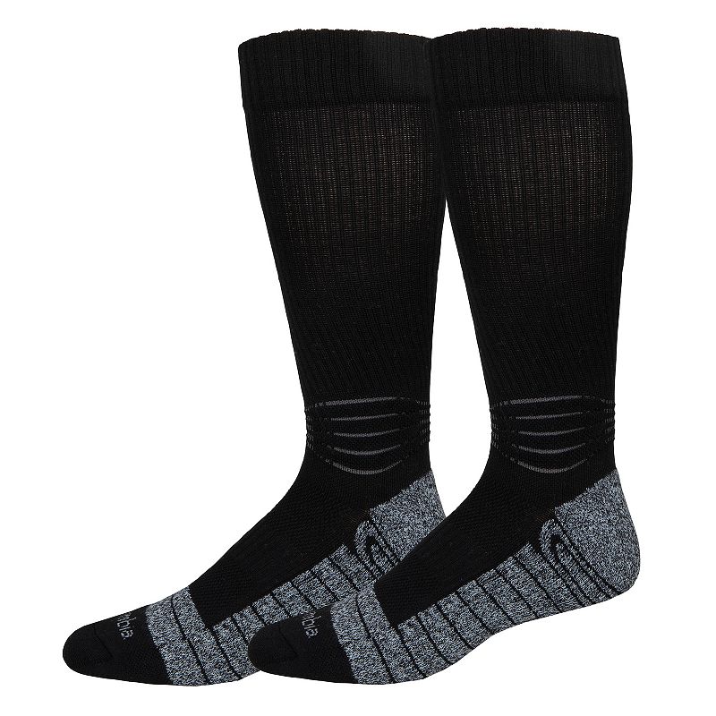 Mens Columbia Active 2-Pack Cropped Crew Socks, Size: 6-12, Black
