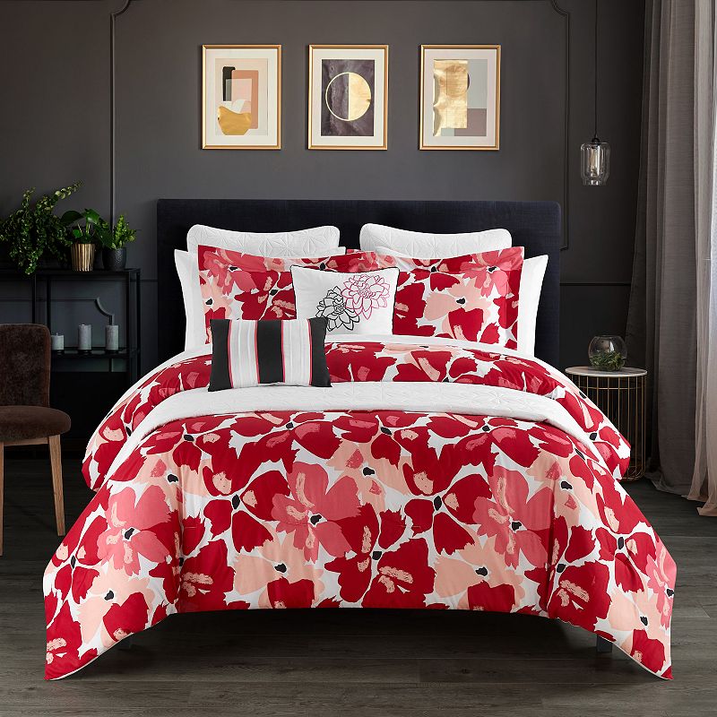 49680322 Chic Home Malea Comforter Set with Coordinating Th sku 49680322