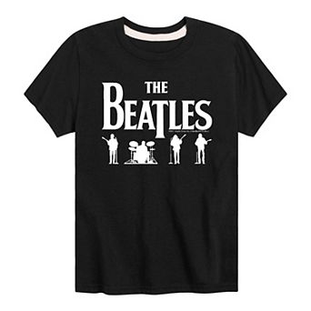 Boys 8-20 The Beatles White Logo Tee