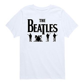 Boys 8-20 The Beatles Black Logo Tee