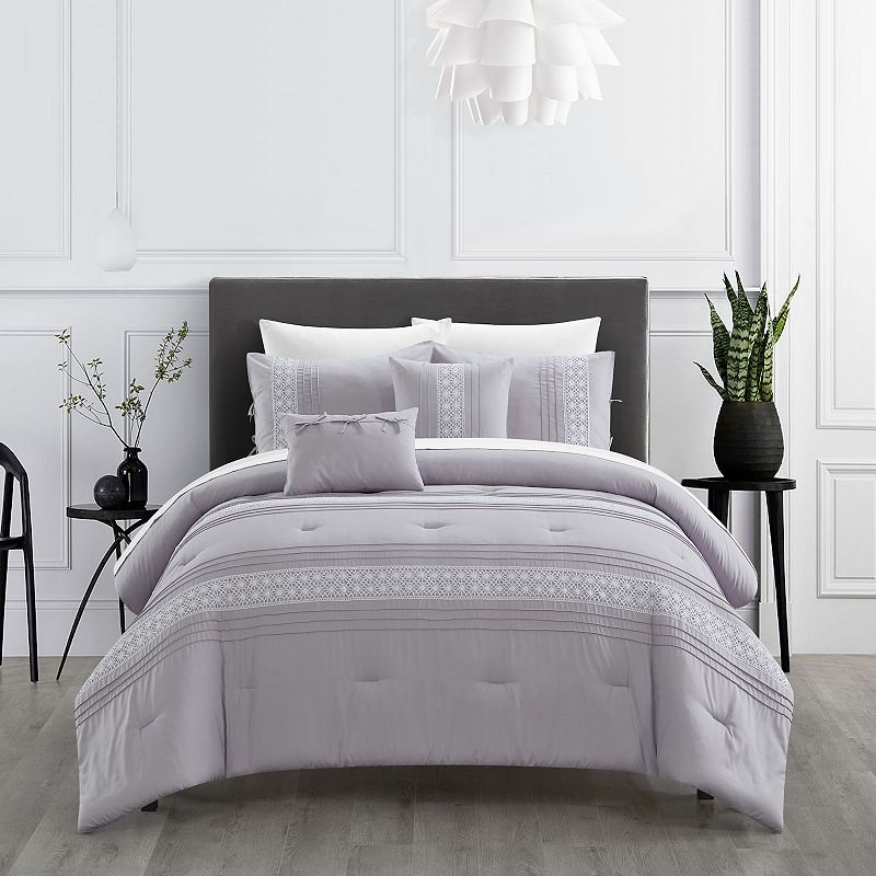 29502466 Chic Home Brice Comforter Set with Coordinating Th sku 29502466