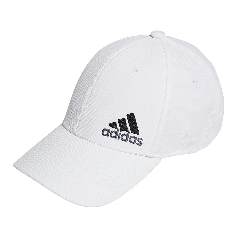 Mens adidas Release 3 Stretch-Fit Hat, Size: Small/Medium, White