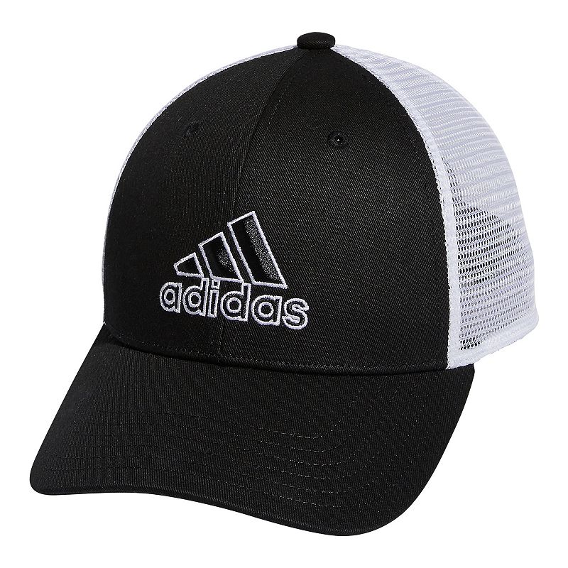 Mens adidas Structured Mesh Snapback Hat, Black