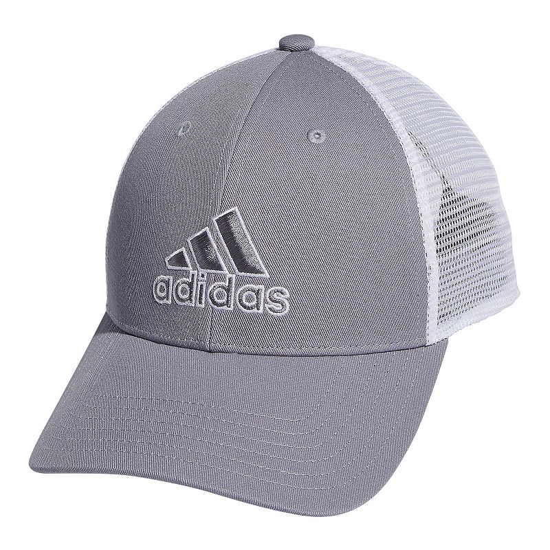 Mens adidas Structured Mesh Snapback Hat, Grey