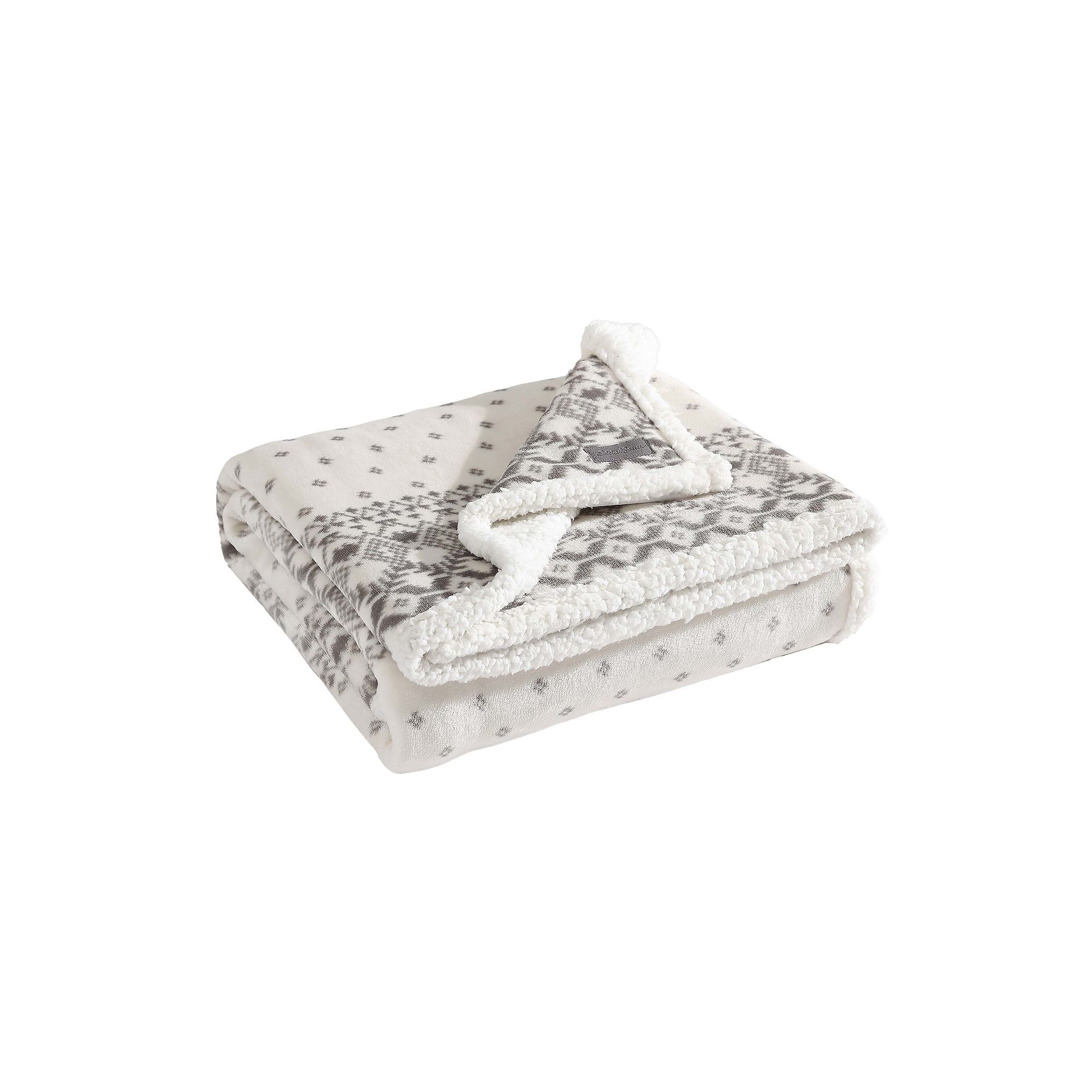 Eddie Bauer Fair Isle Peak Throw, Beige