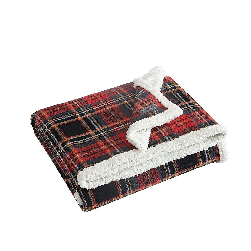 39276671 Eddie Bauer Mountain Tartan Throw, Red sku 39276671