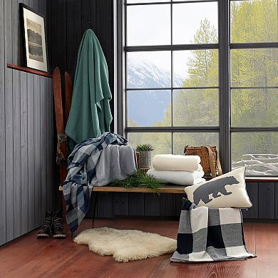 Eddie Bauer Herringbone Green Blanket