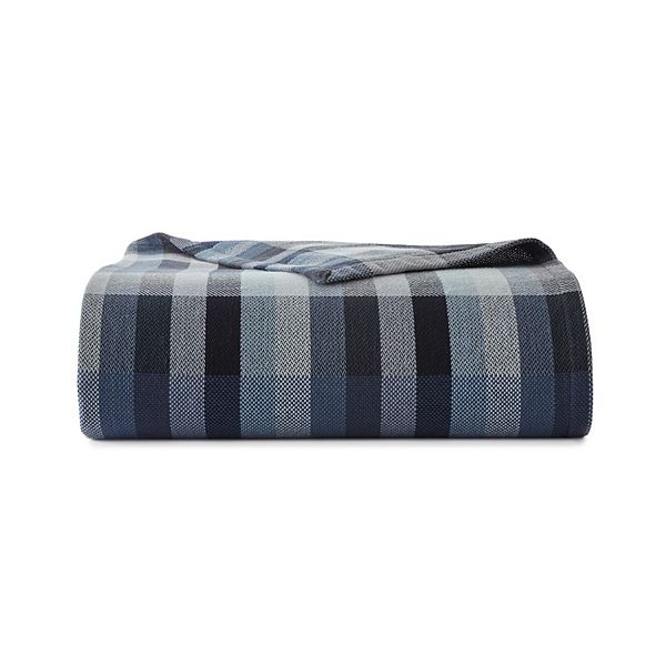 Eddie Bauer Windsor Stripe Blue Blanket