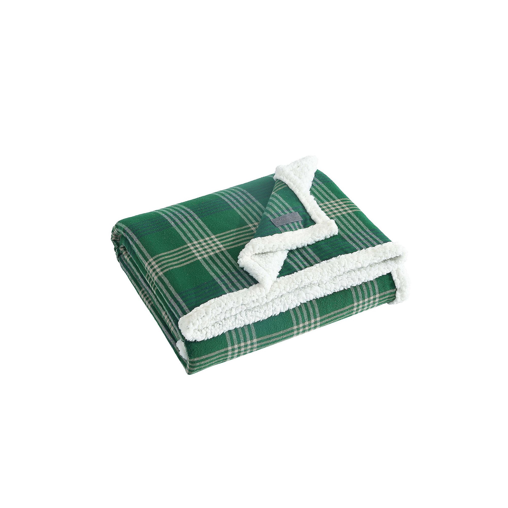 Eddie Bauer Union Bay Plaid Throw, Green
