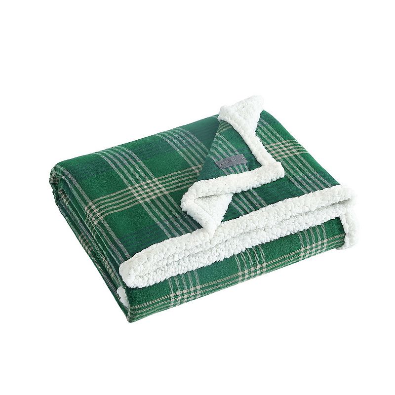 Eddie Bauer Union Bay Plaid Throw, Green