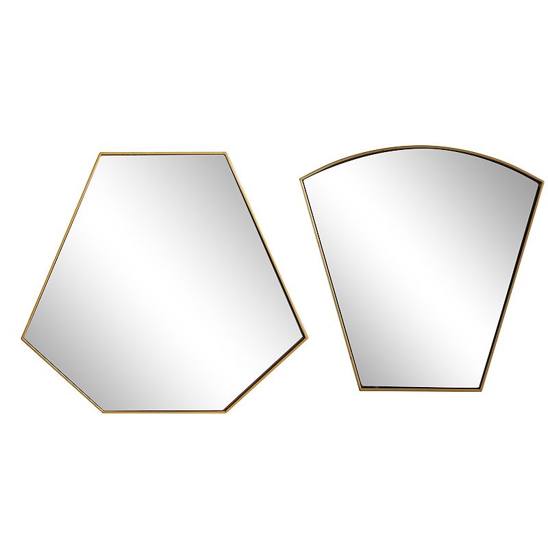 CosmoLiving by Cosmopolitan Geometric Wall Mirror 2-piece Set, Gold