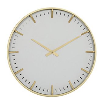 CosmoLiving by Cosmopolitan Gold Finish Wall Clock