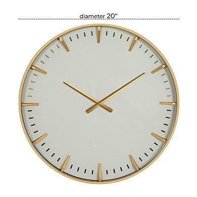CosmoLiving by Cosmopolitan Gold Finish Wall Clock