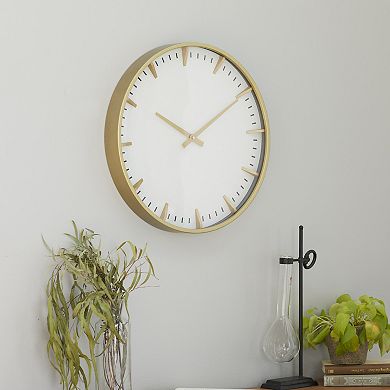 CosmoLiving by Cosmopolitan Gold Finish Wall Clock