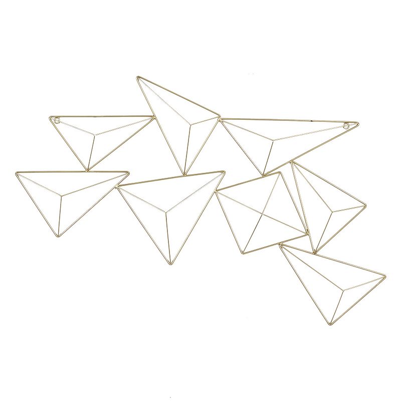 CosmoLiving by Cosmopolitan Triangle Wall Decor, Gold