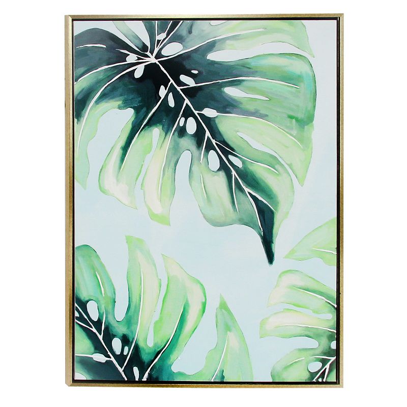 CosmoLiving by Cosmopolitan Monster Plant Wall Art, Green