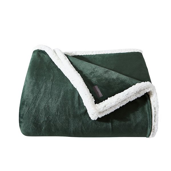 Eddie Bauer Solid Ultra Soft Plush Green King Blanket