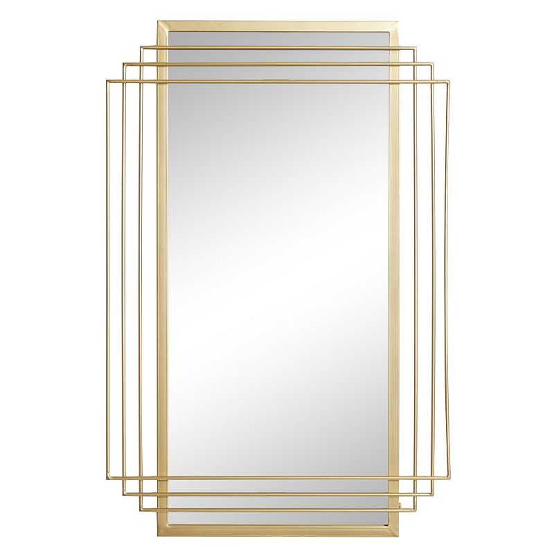 CosmoLiving by Cosmopolitan Art Deco Wall Mirror, Gold