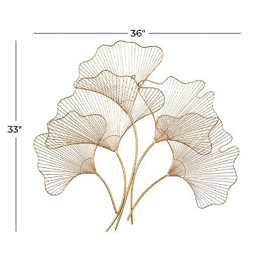 CosmoLiving by Cosmopolitan Ginkgo Leaves Wall Decor