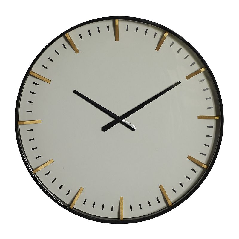 67374330 CosmoLiving by Cosmopolitan Modern Wall Clock, Whi sku 67374330