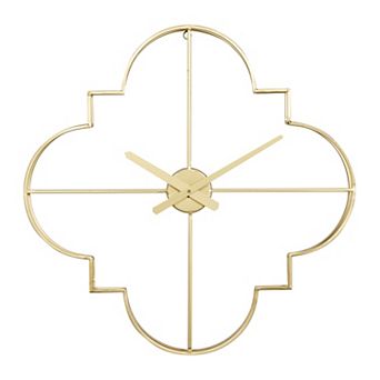 CosmoLiving by Cosmopolitan Gold Finish Trellis Wall Clock