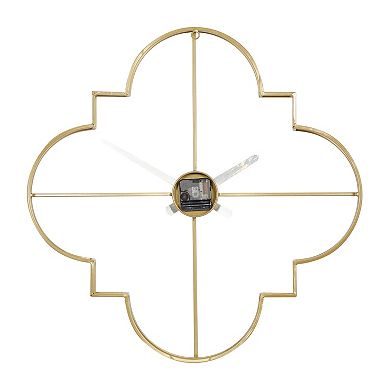 CosmoLiving by Cosmopolitan Gold Finish Trellis Wall Clock