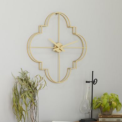 CosmoLiving by Cosmopolitan Gold Finish Trellis Wall Clock