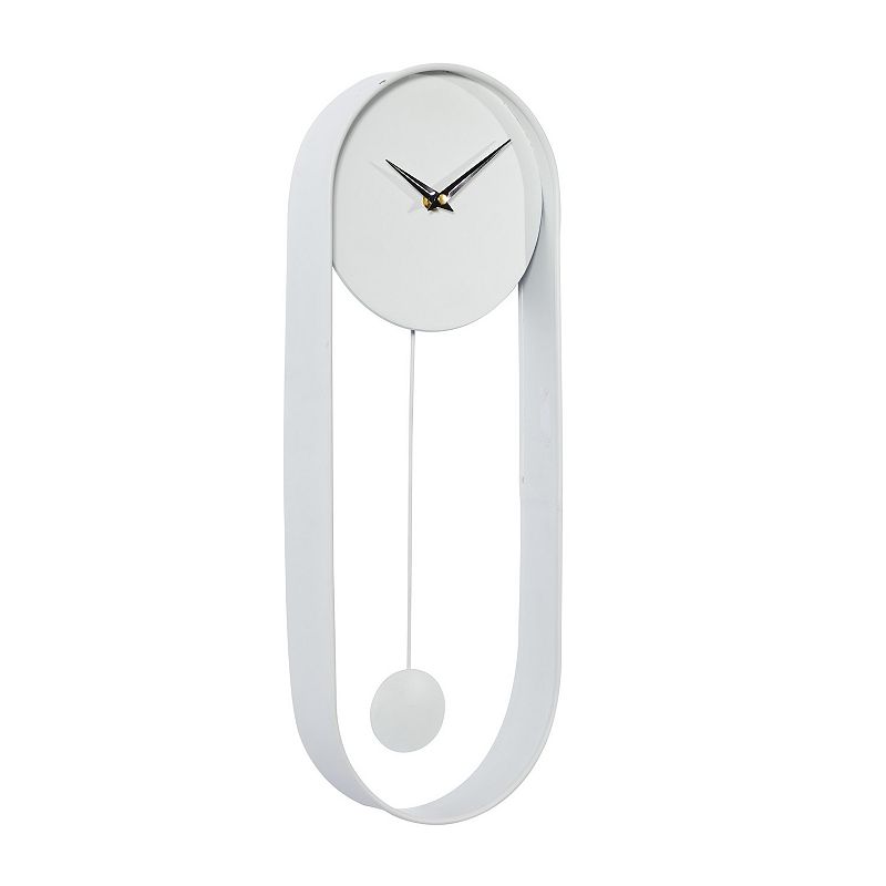 CosmoLiving by Cosmopolitan White Chic Wall Clock
