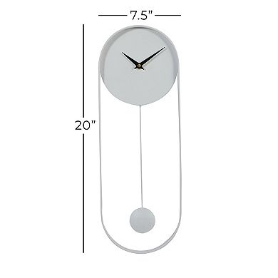 CosmoLiving by Cosmopolitan White Chic Wall Clock