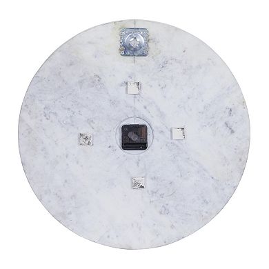 CosmoLiving by Cosmopolitan Marble Gold Finish Wall Clock