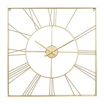 CosmoLiving by Cosmopolitan Chic Gold Finish Wall Clock