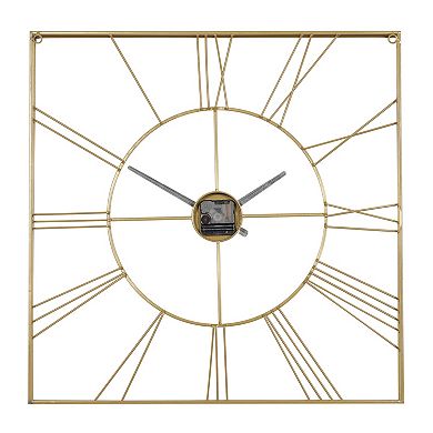 CosmoLiving by Cosmopolitan Chic Gold Finish Wall Clock