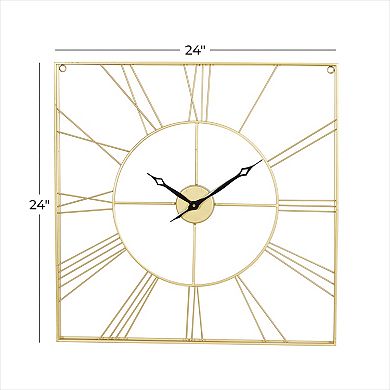CosmoLiving by Cosmopolitan Chic Gold Finish Wall Clock