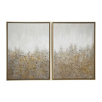 CosmoLiving by Cosmopolitan Glitter Abstract Wall Art 2 pc Set