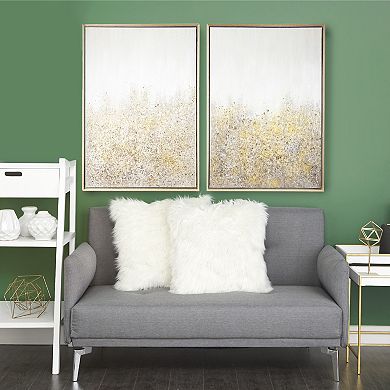 CosmoLiving by Cosmopolitan Glitter Abstract Wall Art 2-piece Set