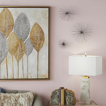 CosmoLiving by Cosmopolitan Sunburst Silver Finish Wall Decor 3 pc Set