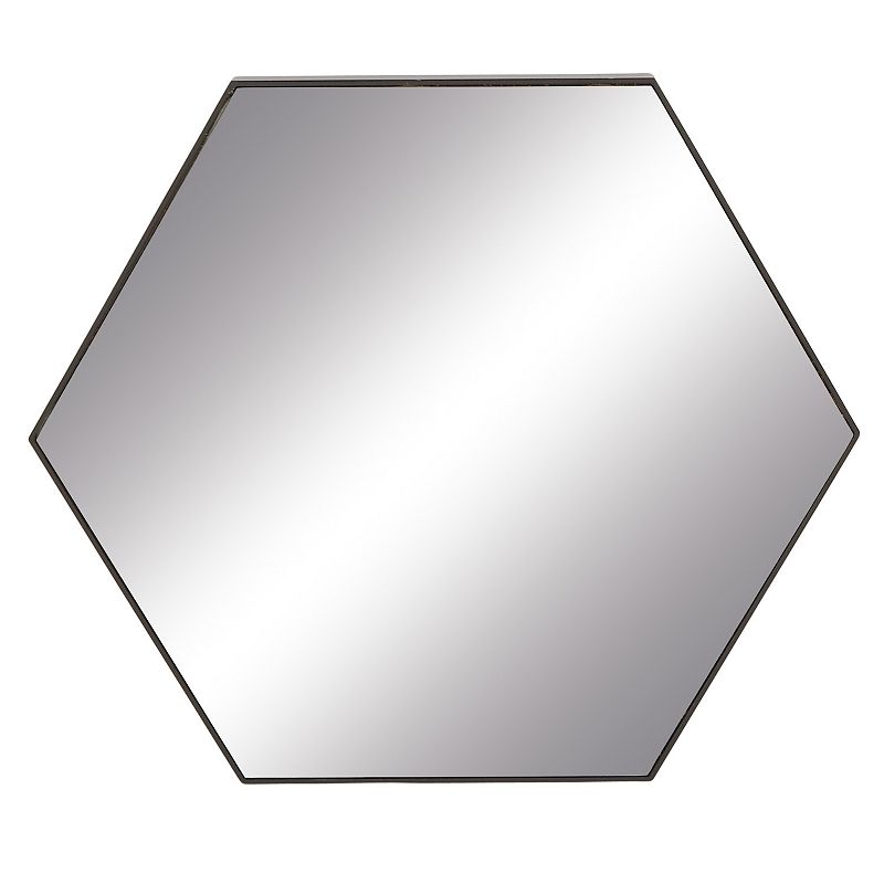 CosmoLiving by Cosmopolitan Hexagon Wall Mirror, Black