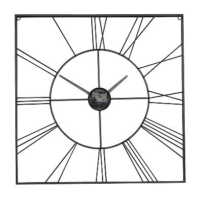 CosmoLiving by Cosmopolitan Industrial Square Wall Clock