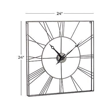 CosmoLiving by Cosmopolitan Industrial Square Wall Clock