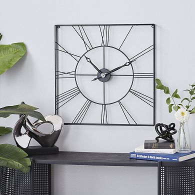 CosmoLiving by Cosmopolitan Industrial Square Wall Clock