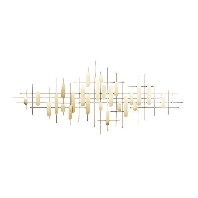 CosmoLiving by Cosmopolitan Abstract Gold Finish Wall Decor
