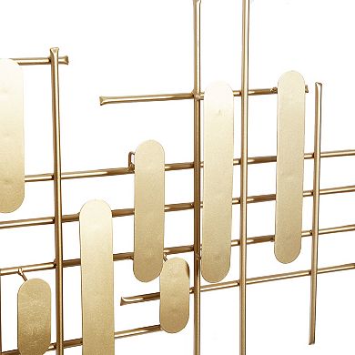 CosmoLiving by Cosmopolitan Abstract Gold Finish Wall Decor