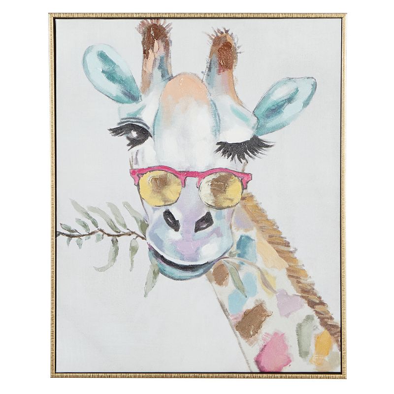 CosmoLiving by Cosmopolitan Giraffe Wall Art, Multicolor