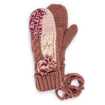 Women's MUK LUKS Patchwork Mittens