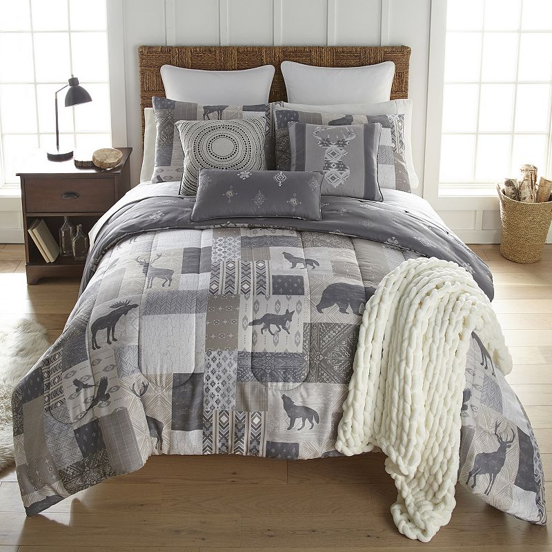 Donna Sharp Wyoming Comforter Set with Shams, Multicolor, King