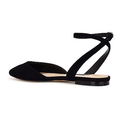 Nine West Briy Women's Suede Ankle Strap Flats