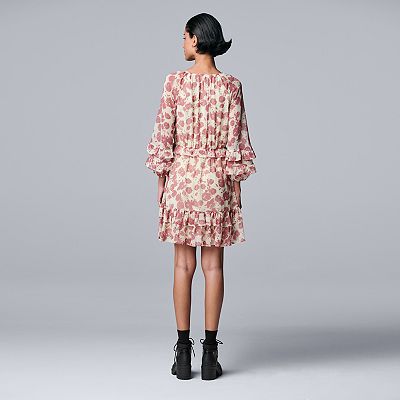 Women's Simply Vera Vera Wang Chiffon Ruffle Dress
