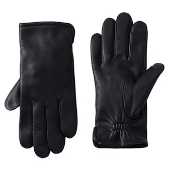Men's Lands' End Cashmere-Lined EZ Touch Leather Gloves
