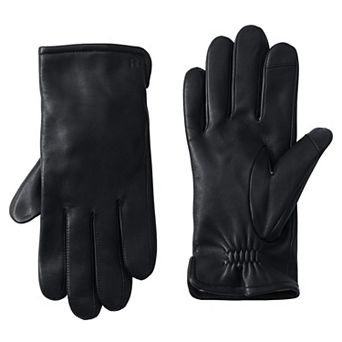 Men's Lands' End Cashmere-Lined EZ Touch Leather Gloves