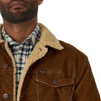 Men s Wrangler Sherpa Lined Corduroy Jacket